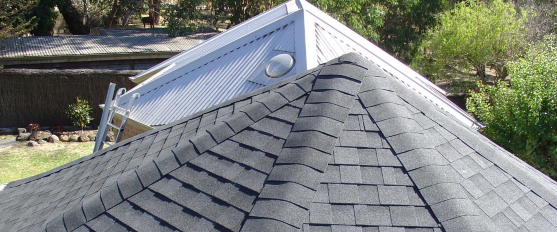 What roofing material is appropriate for the covered path?